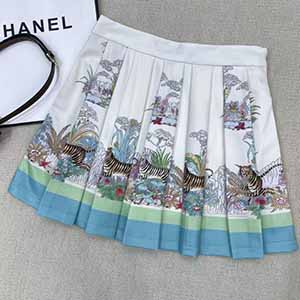 GUCCI PRINTING T SHIRT & PLEATED SKIRT - 구찌 프린팅 티셔츠 & 플리츠 스커트