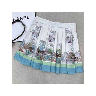 GUCCI PRINTING T SHIRT & PLEATED SKIRT - 구찌 프린팅 티셔츠 & 플리츠 스커트