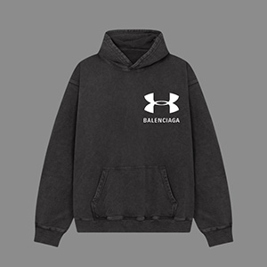 BALENCIAGA X UNDERARMOUR LOGO HOOD SHIRT - 발렌시아가 X 언더아머 콜라보 후드 티셔츠