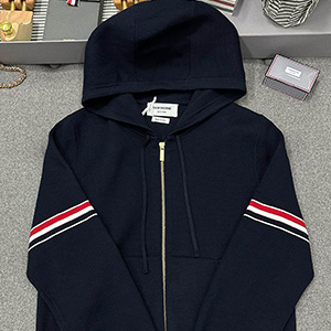 THOM BROWN KNIT HOOD JACKET - 톰브라운 니트 후드 자켓