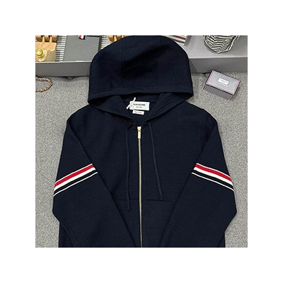 THOM BROWN KNIT HOOD JACKET - 톰브라운 니트 후드 자켓