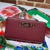 GUCCI ZUMI GRAINY LEATHER ZIP AROUND WALLET - 구찌 주미 레더 집 어라운드 지갑