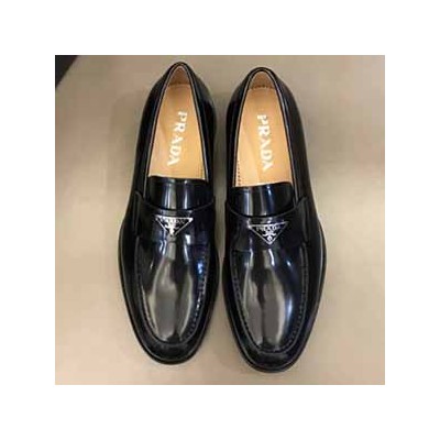 PRADA LEATHER LOAFER - 프라다 남성용 가죽 로퍼