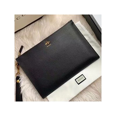  GUCCI MARMONT LEATHER CLUTCH BAG - 구찌 마몬트 가죽 꿀벌 클러치백