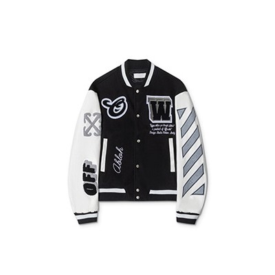 OFF WHITE PATCH DETAILED BOMBER - 오프화이트 패치 디테일 봄버