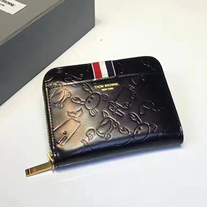 THOM BROWNE WALLET - 톰브라운 블랙 남녀공용 카드동전지갑