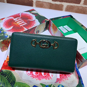 GUCCI ZUMI GRAINY LEATHER ZIP AROUND WALLET - 구찌 주미 레더 집 어라운드 지갑