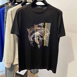 ERMENEGILDO ZEGNA PRINTING LOGO T SHIRT - 에르메네질도 제냐 프린팅 로고 반팔 티셔츠