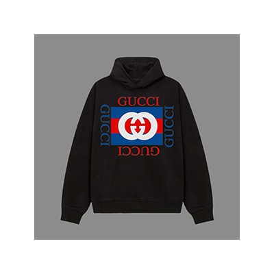 GUCCI LOGO HOOD T SHIRT - 구찌 로고 후드 티셔츠