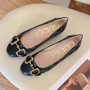 GUCCI HORSEBIT ROUND FLAT SHOES - 구찌 홀스빗 라운드 플랫슈즈