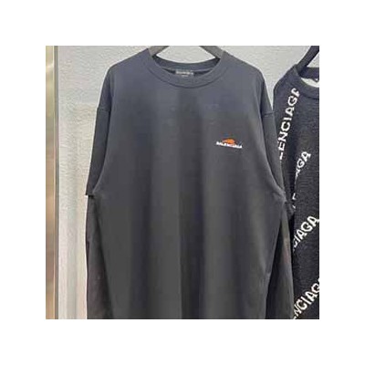 BALENCIAGA LOGO DOUBLE T SHIRT - 발렌시아가 로고 더블 반팔 티셔츠