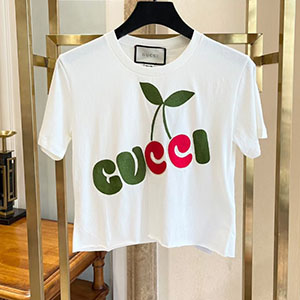 GUCCI CHERRY PRINT T-SHIRT - 구찌 체리 프린트 티셔츠