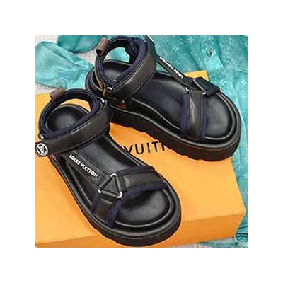 LOUIS VUITTON POOL PILOW COMFORT VELCRO SANDAL - 루이비통 풀 필로우 콤포트 벨트로 스트랩 샌들