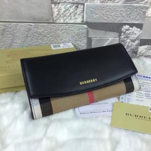 BURBERRY HOUSE CHECK WALLET - 버버리 하우스체크 여성용 플랩 장지갑