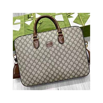  GUCCI INTERLOCKING GG BRIEFCASE - 구찌 GG 수프림 인터로킹 브리프케이스