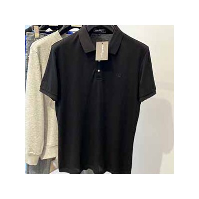 SALVATORE FERRAGAMO LOGO COLLAR T SHIRT - 살바토레 페레가모 로고 카라 반팔 티셔츠