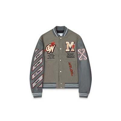 OFF WHITE PATCH DETAILED BOMBER - 오프화이트 패치 디테일 봄버