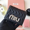 MIUMIU MATELASSE WALLET - 미우미우 마테라쎄 진주로고 반지갑