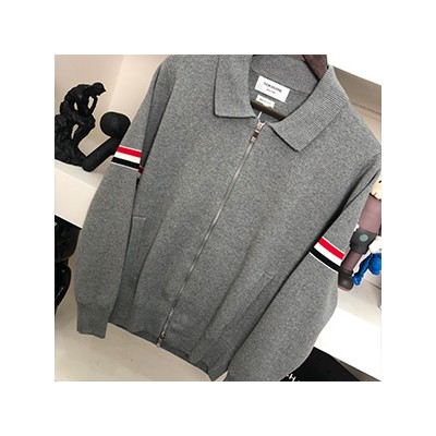 THOM BROWNE KNIT JACKET - 톰브라운 사선완장 니트 자켓