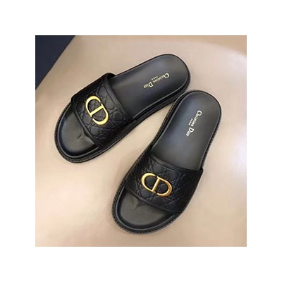 CHRISTIAN DIOR METAL LOGO SLIPPER - 디올 메탈로고 슬리퍼