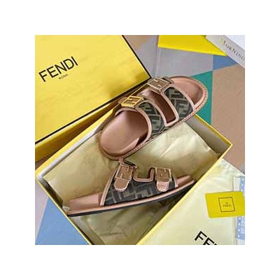 FENDI BAGUETTE VELCRO SLIPPER - 펜디 바게트 벨크로 슬리퍼