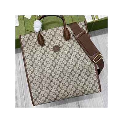  GUCCI INTERLOCKING GG MEDIUM TOTE BAG - 구찌 GG 수프림 인터로킹 미디엄 토트백