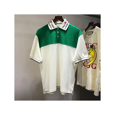 GUCCI SHORT COLLAR T SHIRT - 구찌 카라 반팔티셔츠