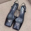 PRADA TRIANGLE LOGO SLING BACK - 프라다 삼각로고 슬링백