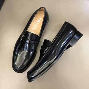 PRADA LEATHER LOAFER - 프라다 남성용 가죽 로퍼