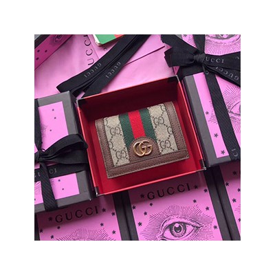 [2018 NEW ARRIVAL] GUCCI OPHIDIA GG SUPREME WALLET - 구찌 오피디아 GG 수프림 반지갑