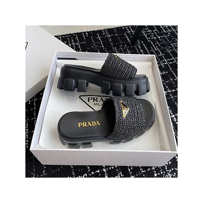 PRADA LOGO LADIES SLIPPER - 프라다 삼각로고 여성 슬리퍼