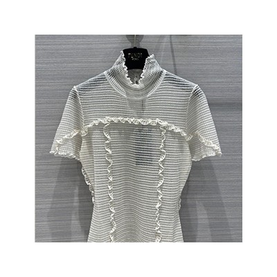 FENDI SEE THROUGH SILK TOP - 펜디 시스루 실크 탑