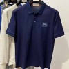 HERMES HORSE LOGO SHORT COLLAR T-SHIRT - 에르메스 로고 카라 반팔 티셔츠