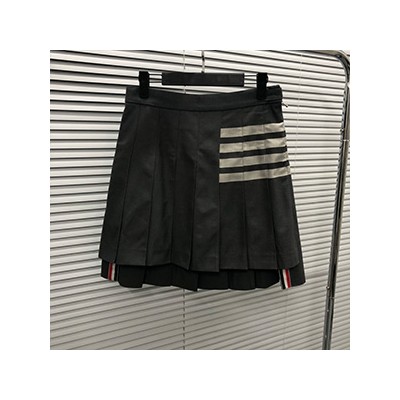 THOM BROWNE DOUBLE PLEATED SKIRT - 톰브라운 사선 더블 스커트