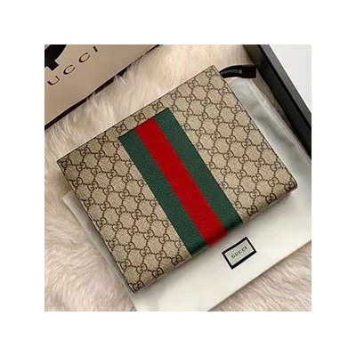  GUCCI GG SUPREME WEB CLUTCH BAG - 구찌 수프림 웹 클러치백