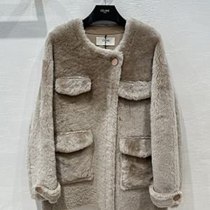 CELINE LAM SKIN WOOL JACKET - 셀린느 양털 양가죽 자켓