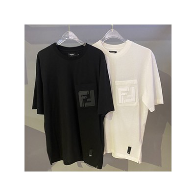 FENDI FF LOGO T SHIRT - 펜디 FF 로고 반팔티셔츠