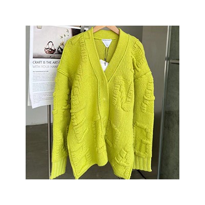 BOTTEGA VENETA ALPHABET CHENILLE CARDIGAN - 보테가베네타 알파벳 셔닐 가디건