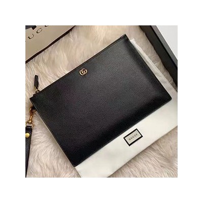  GUCCI MARMONT LEATHER CLUTCH BAG - 구찌 마몬트 가죽 클러치백