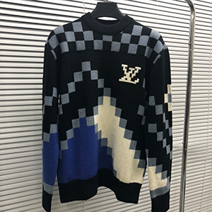 LOUIS VUITTON DAMIER KNIT MAN TO MAN - 루이비통 다미에 니트 맨투맨