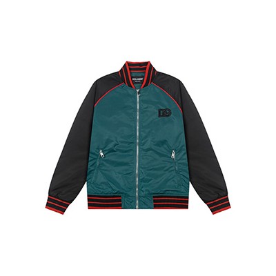 DOLCE & GABBANA SATIN SPORTS BOMBER JACKET - 돌체앤가바나 새틴 스포츠 봄버 자켓