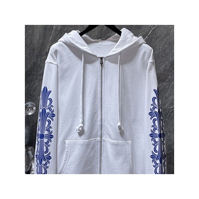 CHROMEHEARTS LOGO HOOD JIP UP - 크롬하츠 로고 후드 집업