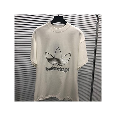 BALENCIAGA X ADIDAS LOGO T SHIRT - 발렌시아가 아디다스 콜라보 로고 반팔티셔츠