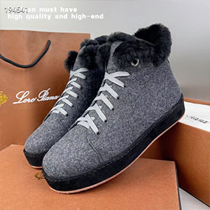 LOROPIANA HIGH TOP WOOL SNEAKERS - 로로피아나 하이탑 양털 스니커즈