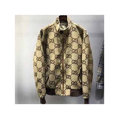 GUCCI GG SUPREME JACKET - 구찌 GG 수프림 넥 자켓