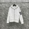 THOM BROWN KNIT HOOD JIP UP - 톰브라운 니트 후드 집업