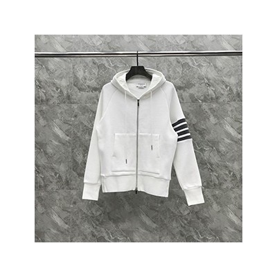 THOM BROWN KNIT HOOD JIP UP - 톰브라운 니트 후드 집업