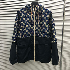 GUCCI DOUBLE G HOOD JIP PU JACKET - 구찌 더블 G 후드 집업 자켓