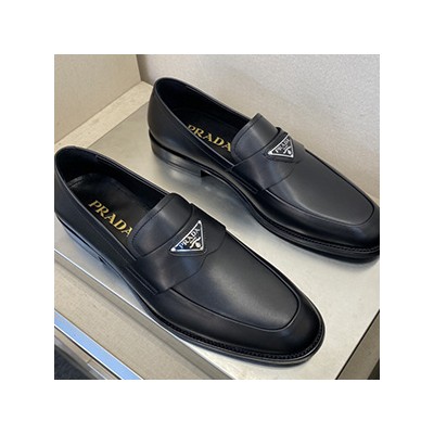 PRADA LOGO LOAFER - 프라다 남성용 가죽 로퍼