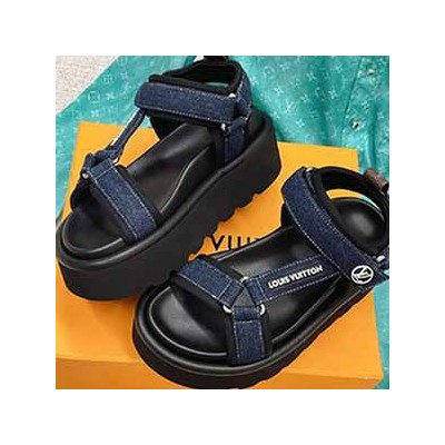 LOUIS VUITTON POOL PILOW COMFORT VELCRO SANDAL - 루이비통 풀 필로우 콤포트 벨트로 스트랩 샌들